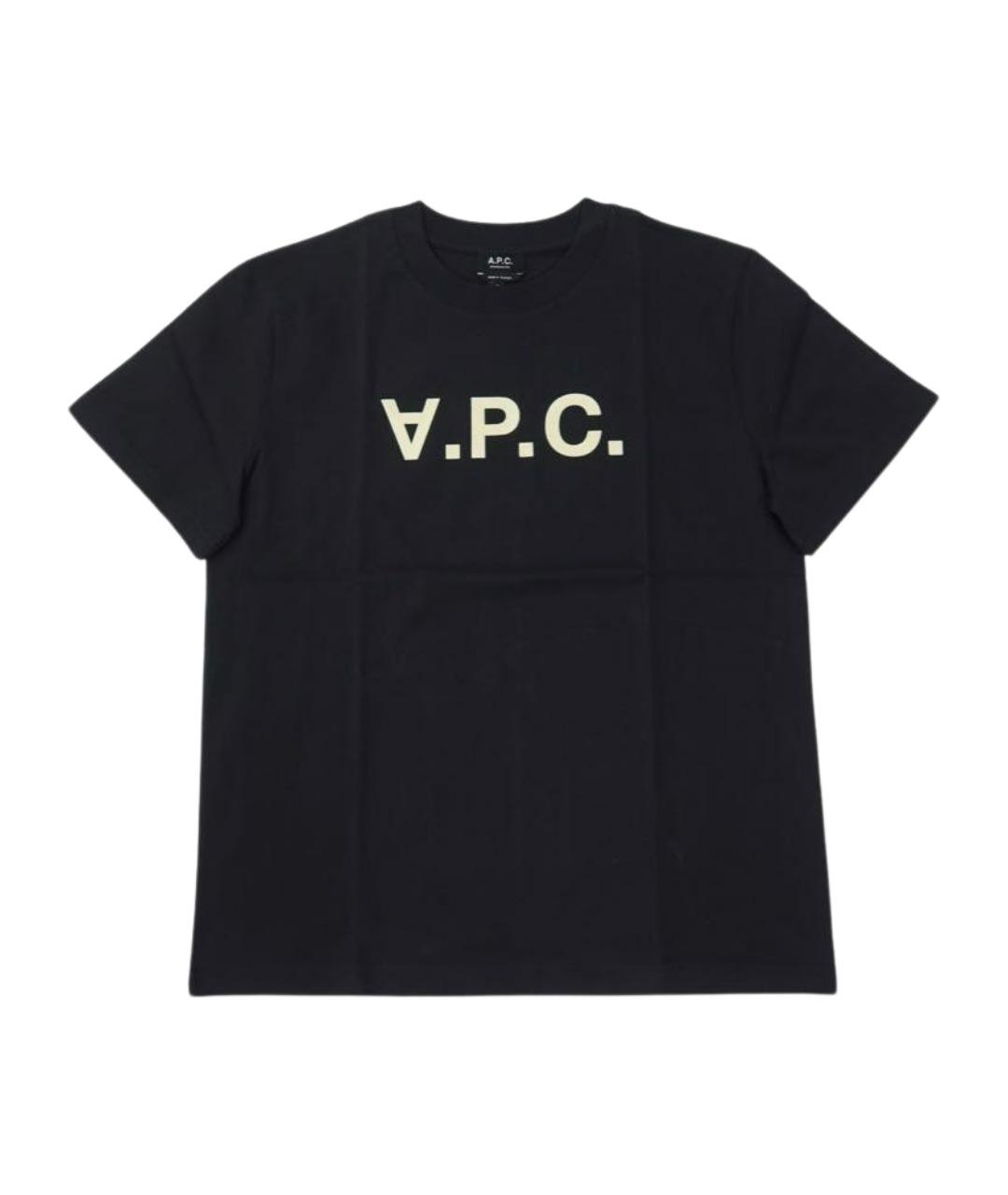A.P.C. Черная хлопковая футболка, фото 1