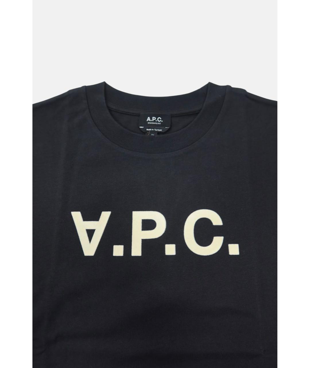 A.P.C. Черная хлопковая футболка, фото 4
