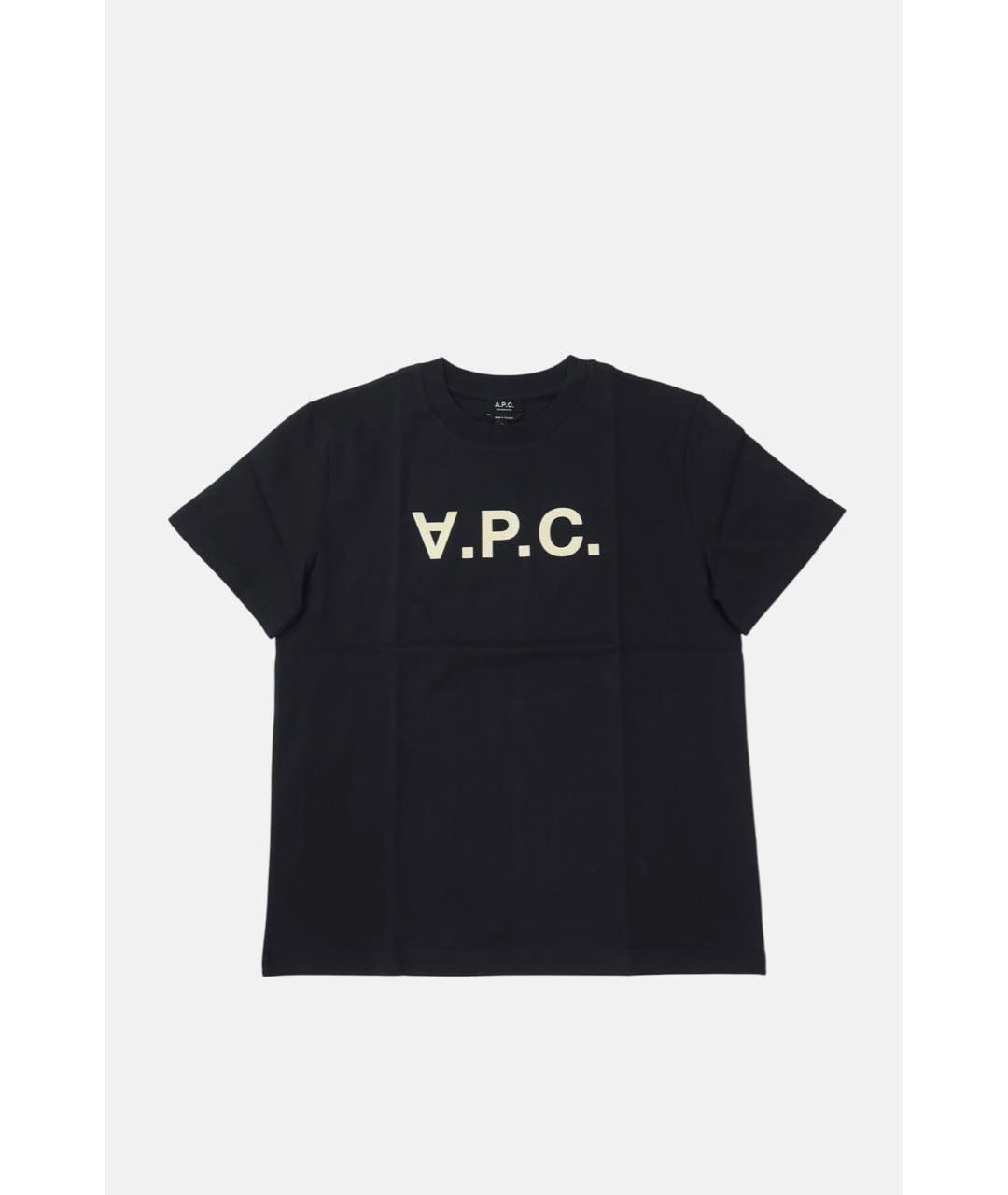 A.P.C. Черная хлопковая футболка, фото 5