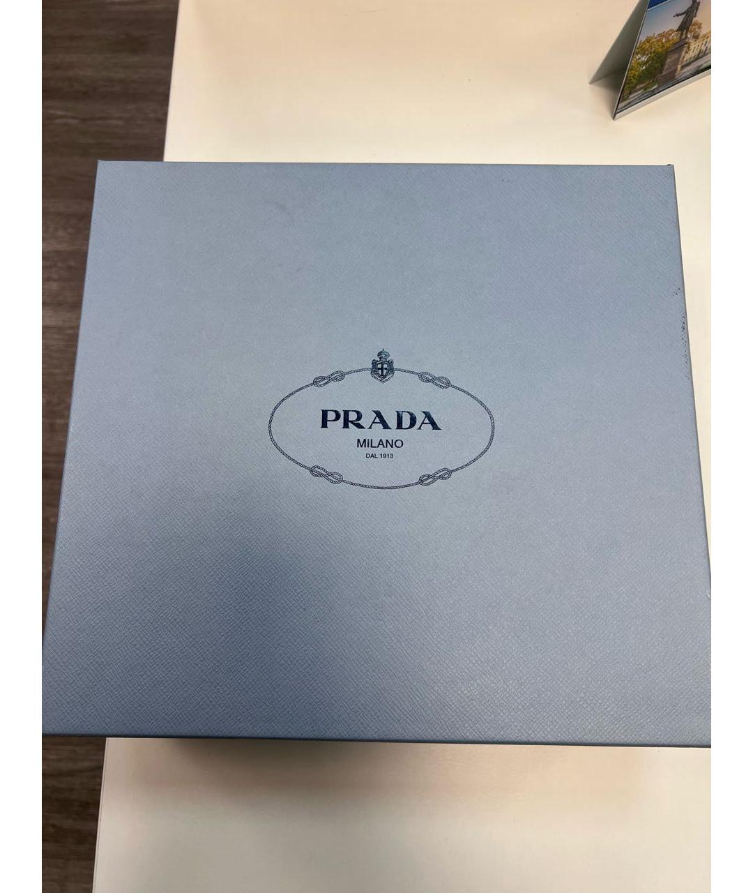 PRADA Черные кожаные ботинки, фото 7