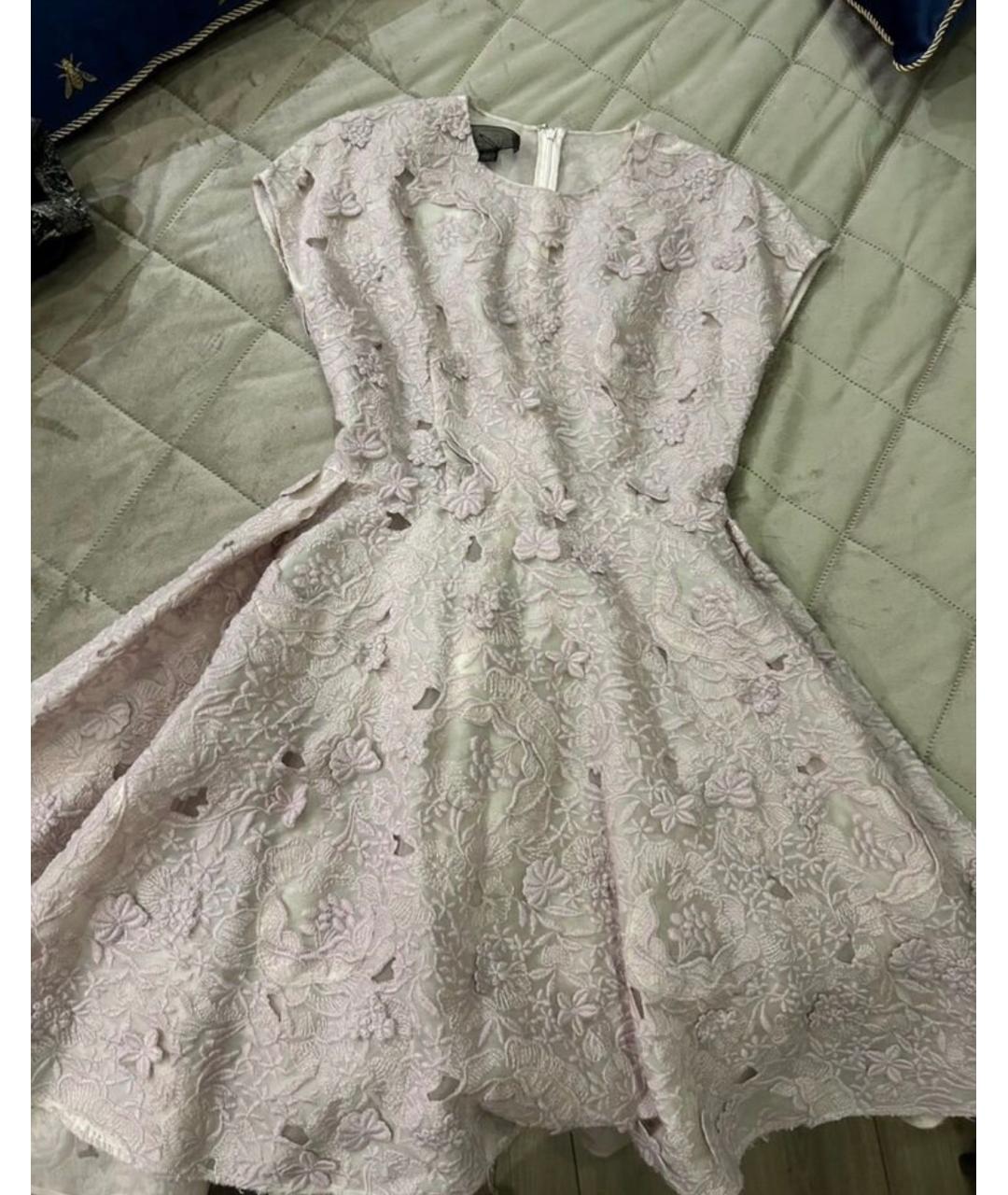 GIAMBATTISTA VALLI Розовое хлопковое вечернее платье, фото 5