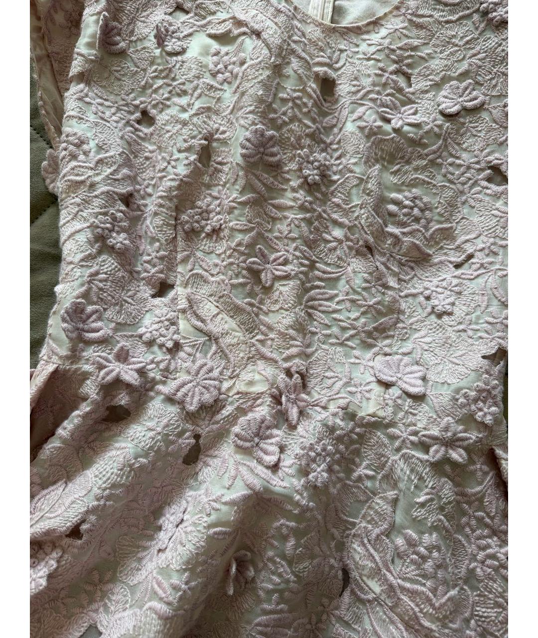GIAMBATTISTA VALLI Розовое хлопковое вечернее платье, фото 4