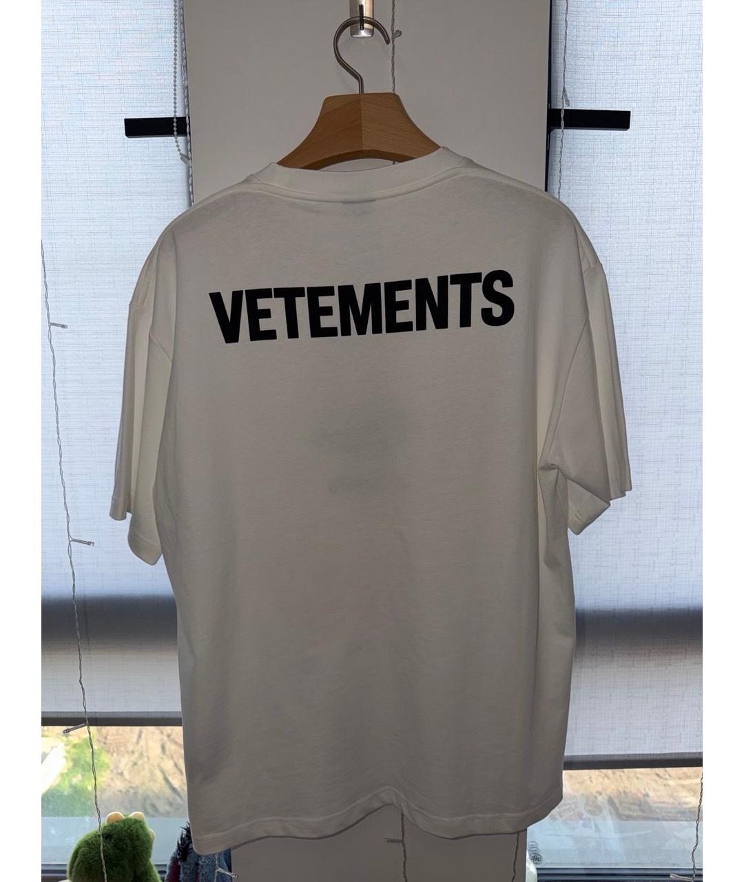 VETEMENTS Белая хлопковая футболка, фото 2