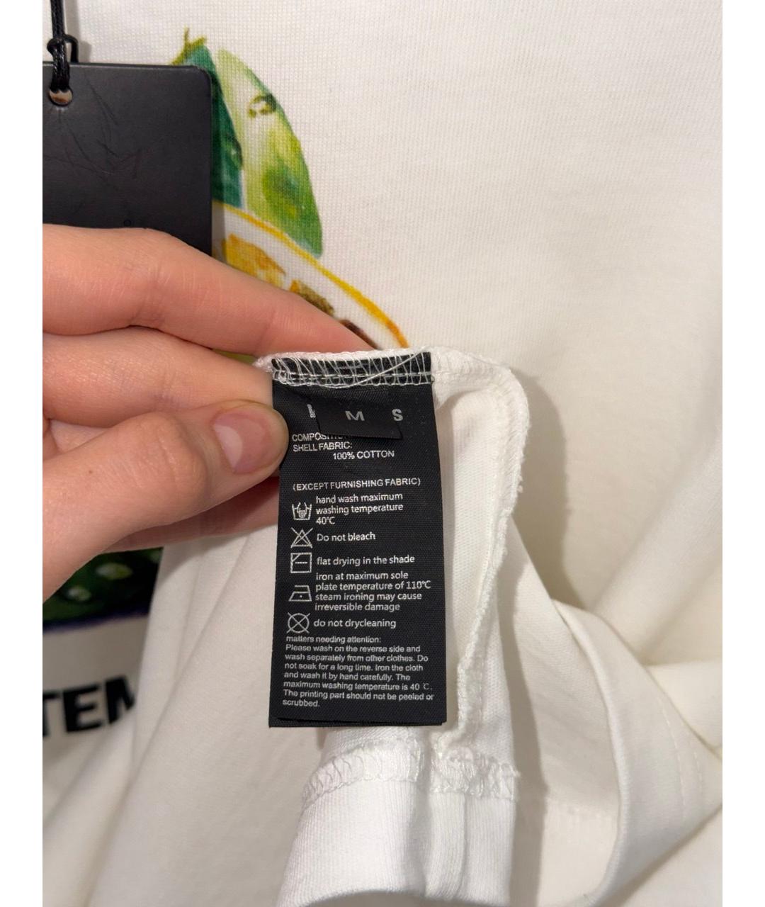 VETEMENTS Белая хлопковая футболка, фото 4