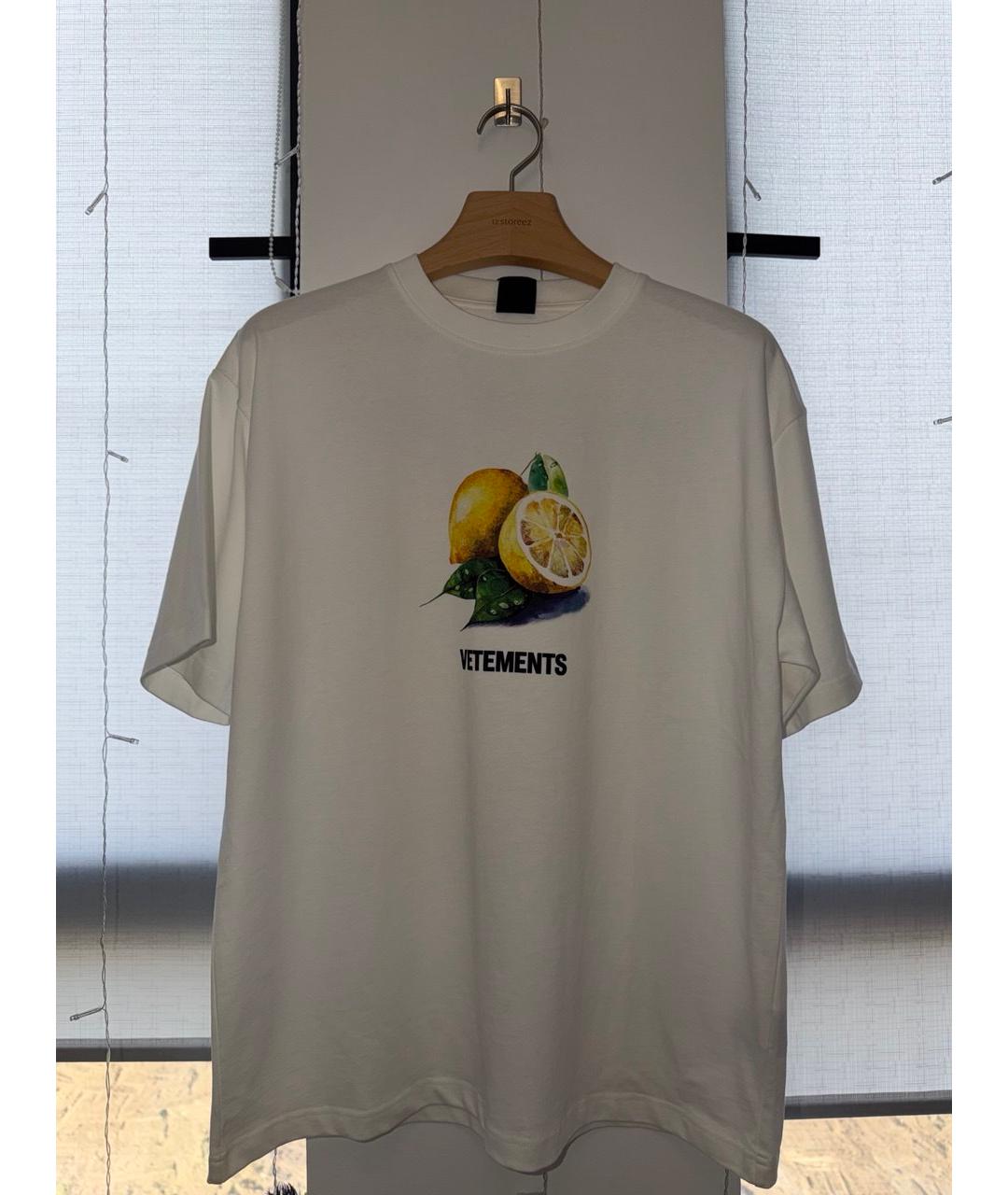 VETEMENTS Белая хлопковая футболка, фото 5