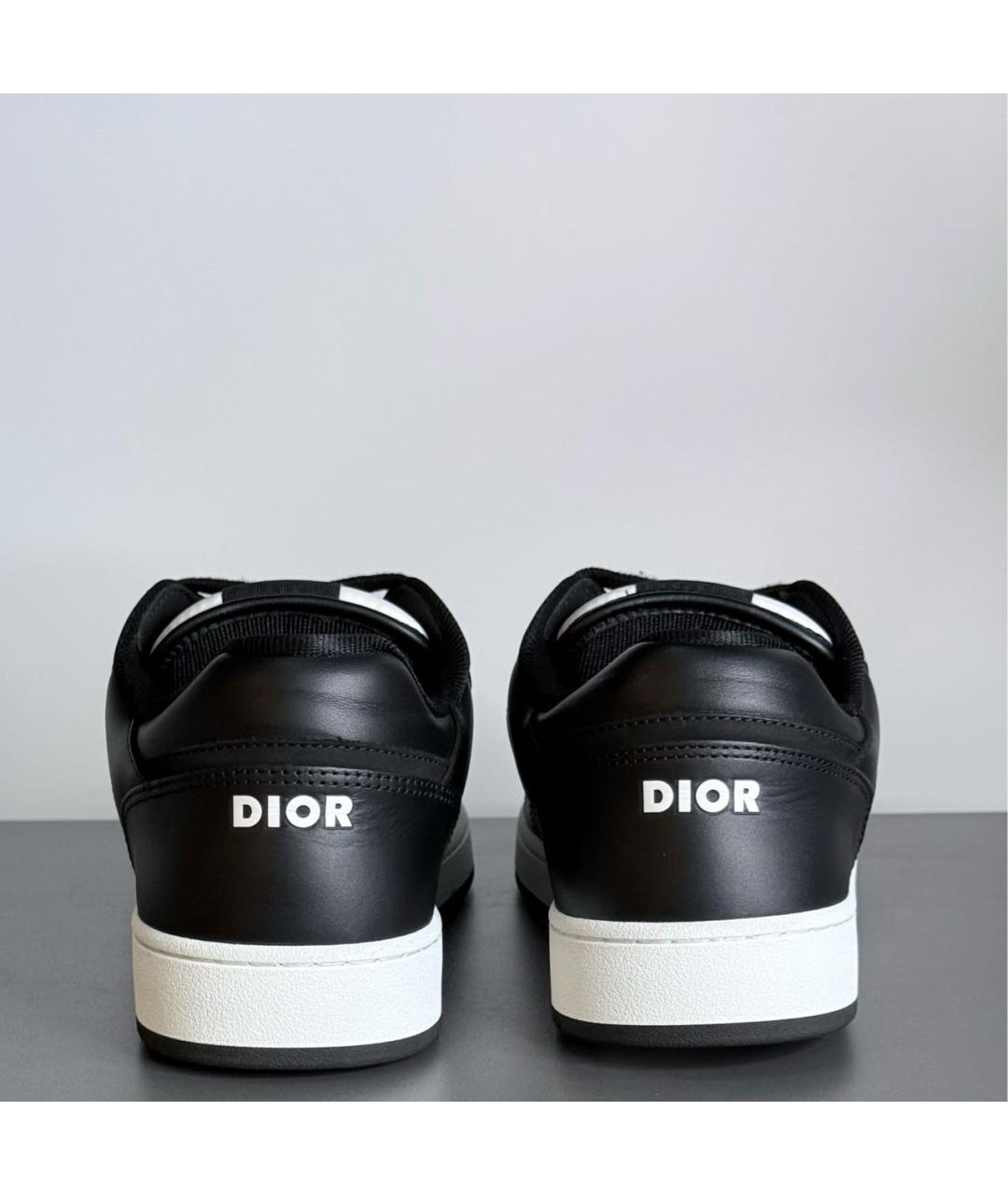 CHRISTIAN DIOR Черные кожаные низкие кроссовки / кеды, фото 4