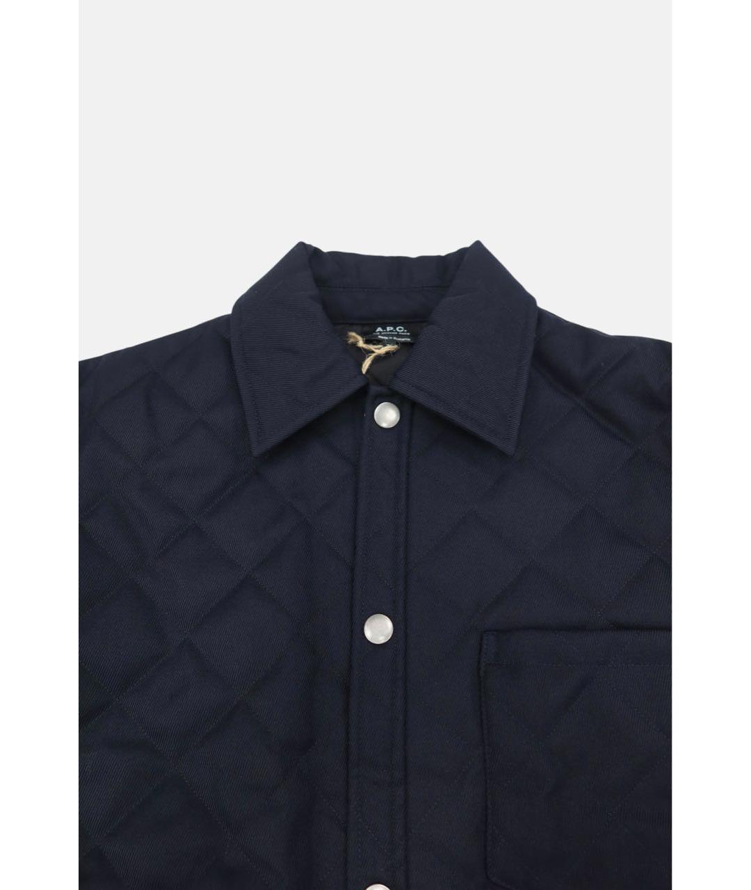 A.P.C. Темно-синяя шерстяная куртка, фото 4