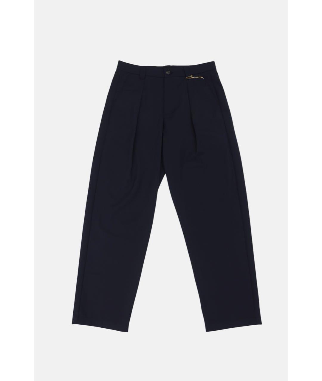 A.P.C. Темно-синие шерстяные классические брюки, фото 6