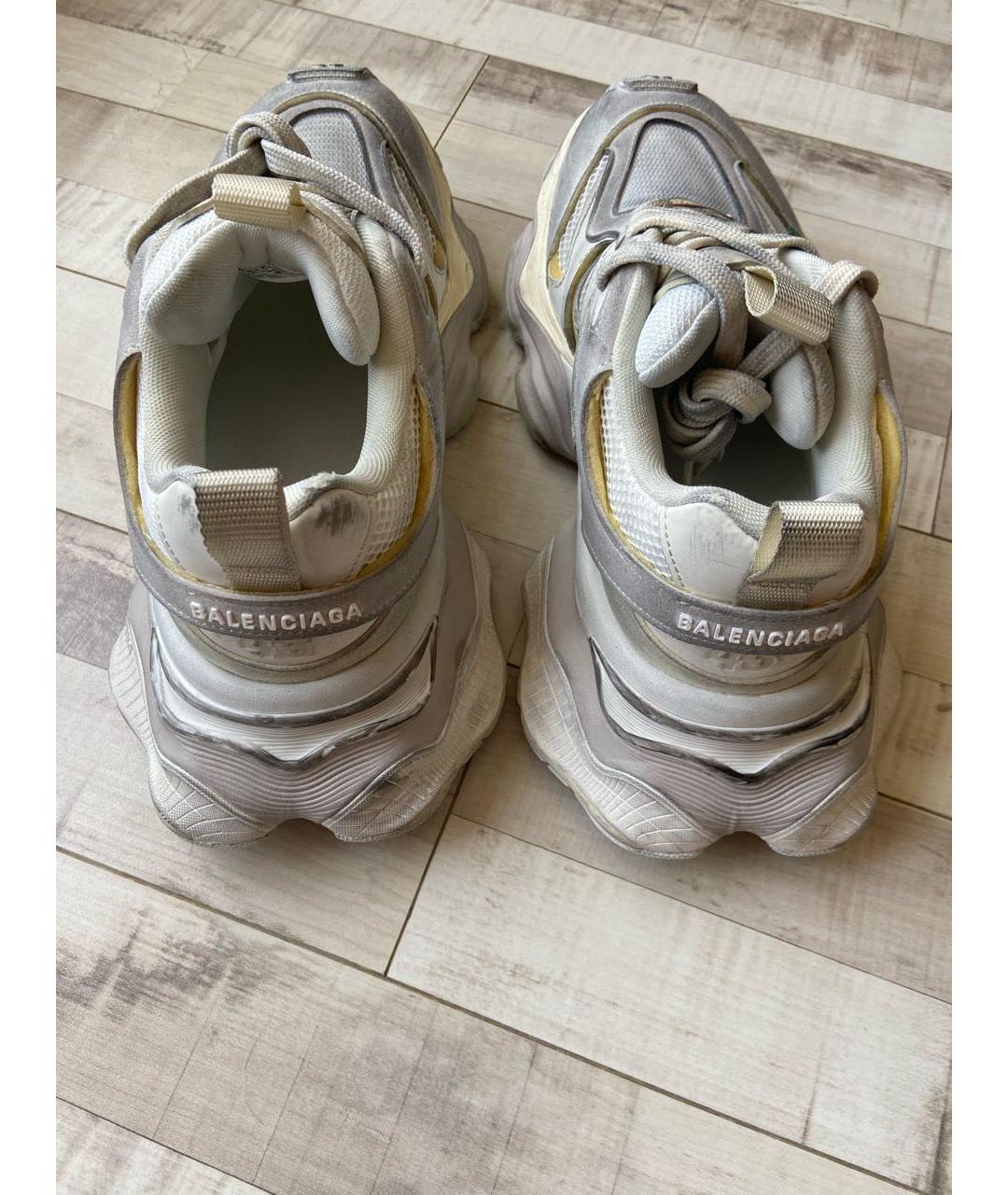 BALENCIAGA Серые синтетические низкие кроссовки / кеды, фото 3