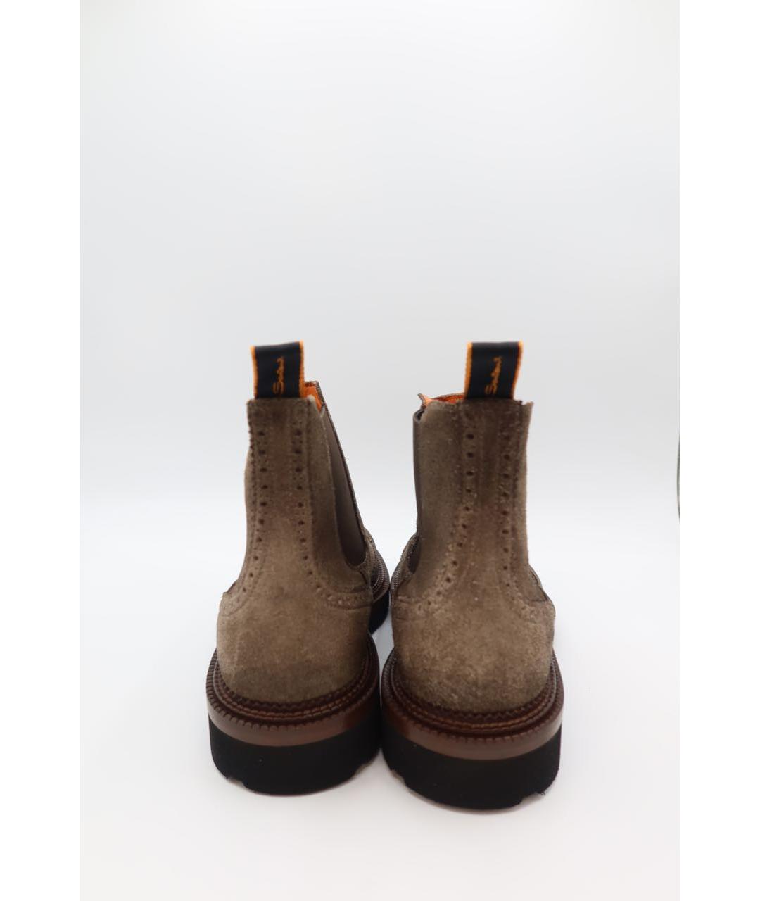 SANTONI Коричневые кожаные высокие ботинки, фото 5