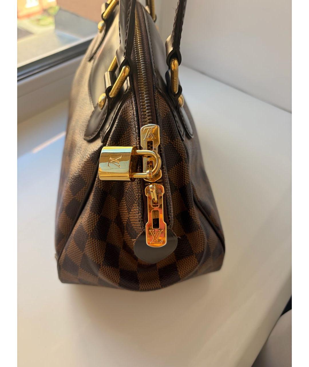 LOUIS VUITTON Коричневая сумка с короткими ручками из канвы, фото 7