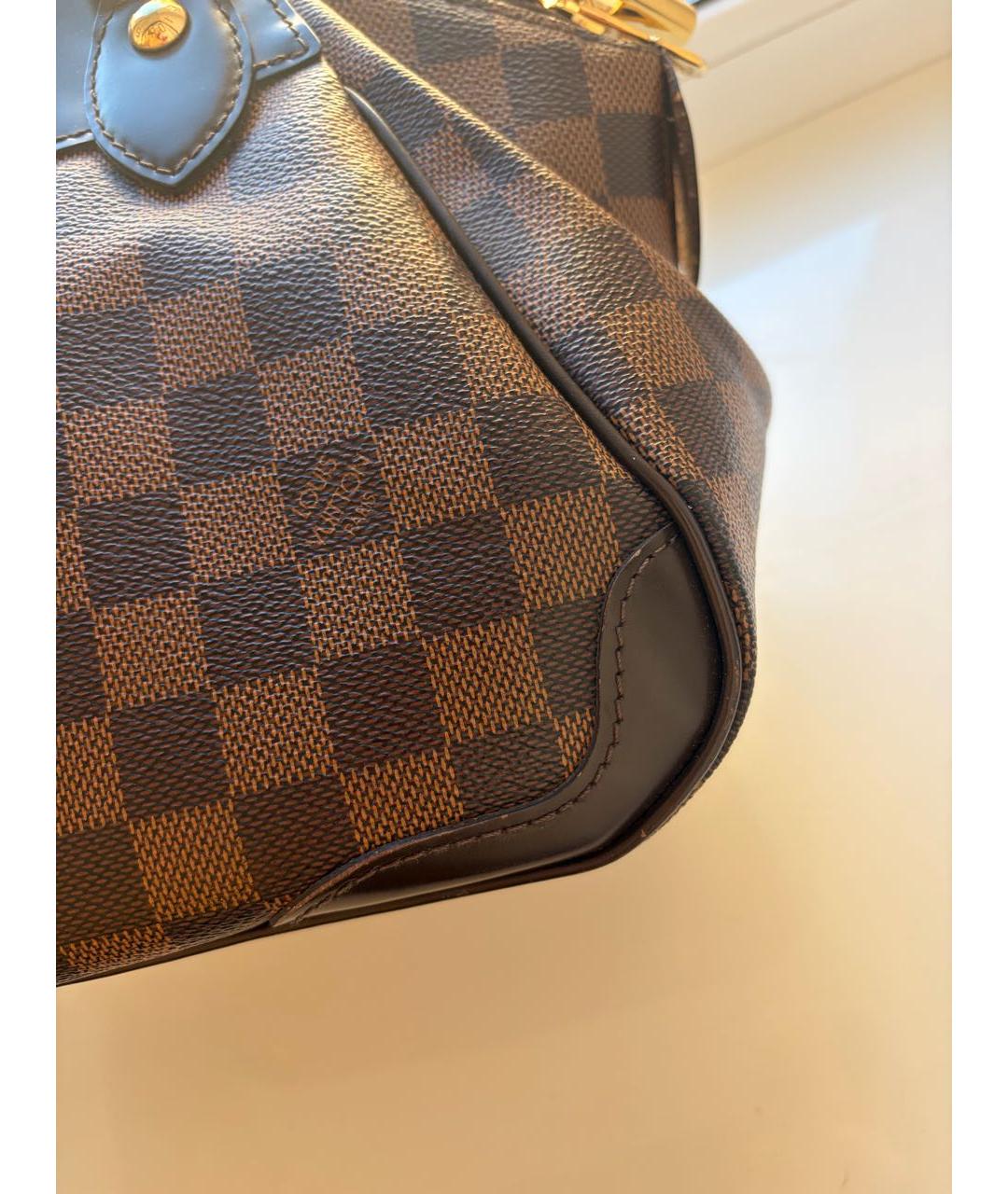 LOUIS VUITTON Коричневая сумка с короткими ручками из канвы, фото 6