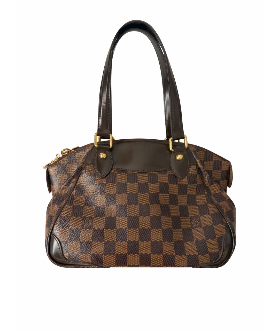 LOUIS VUITTON Коричневая сумка с короткими ручками из канвы, фото 1
