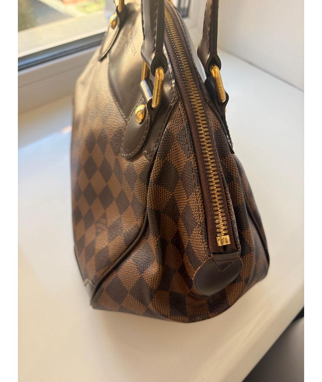 LOUIS VUITTON Коричневая сумка с короткими ручками из канвы, фото 2