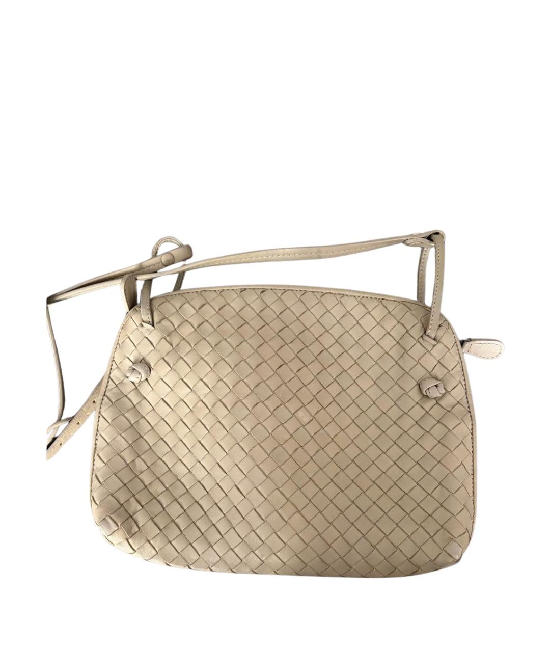 BOTTEGA VENETA Бежевая кожаная сумка через плечо, фото 1