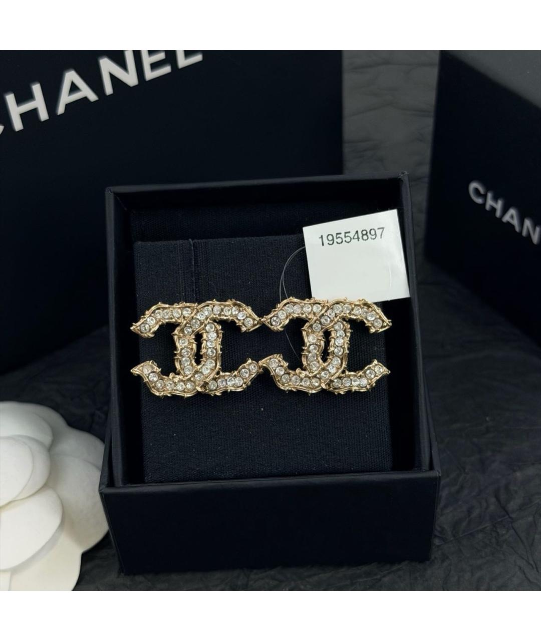CHANEL Золотые серьги, фото 4