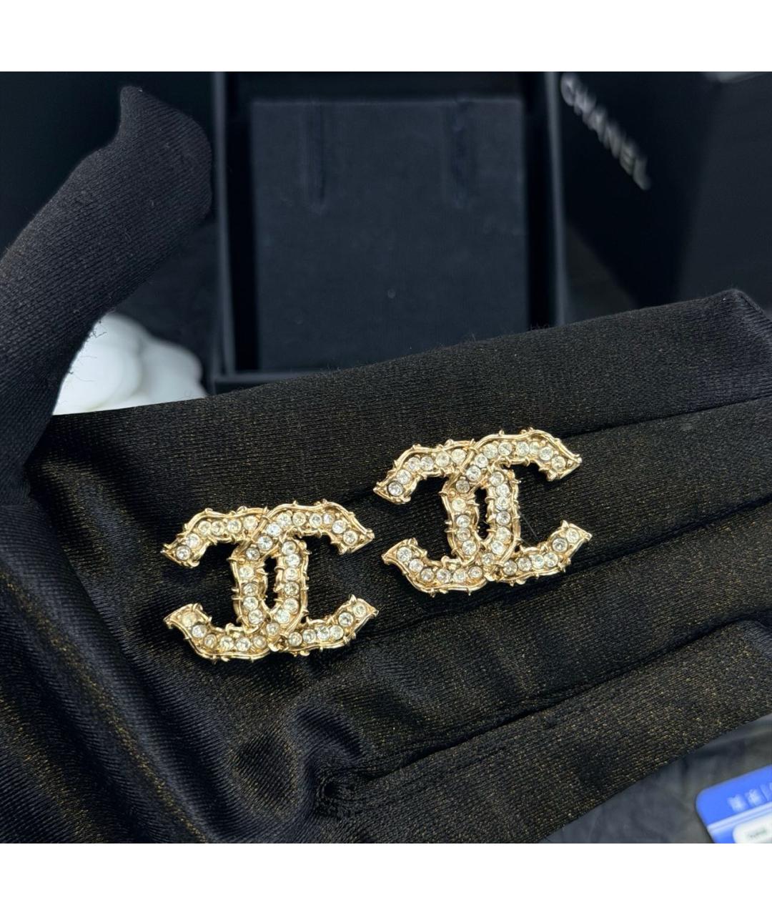 CHANEL Золотые серьги, фото 6