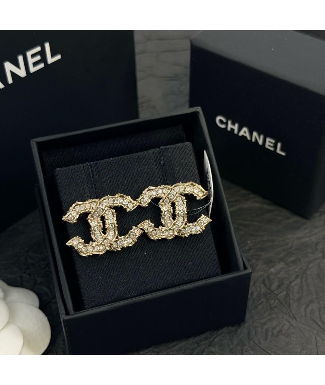 CHANEL Золотые серьги, фото 2