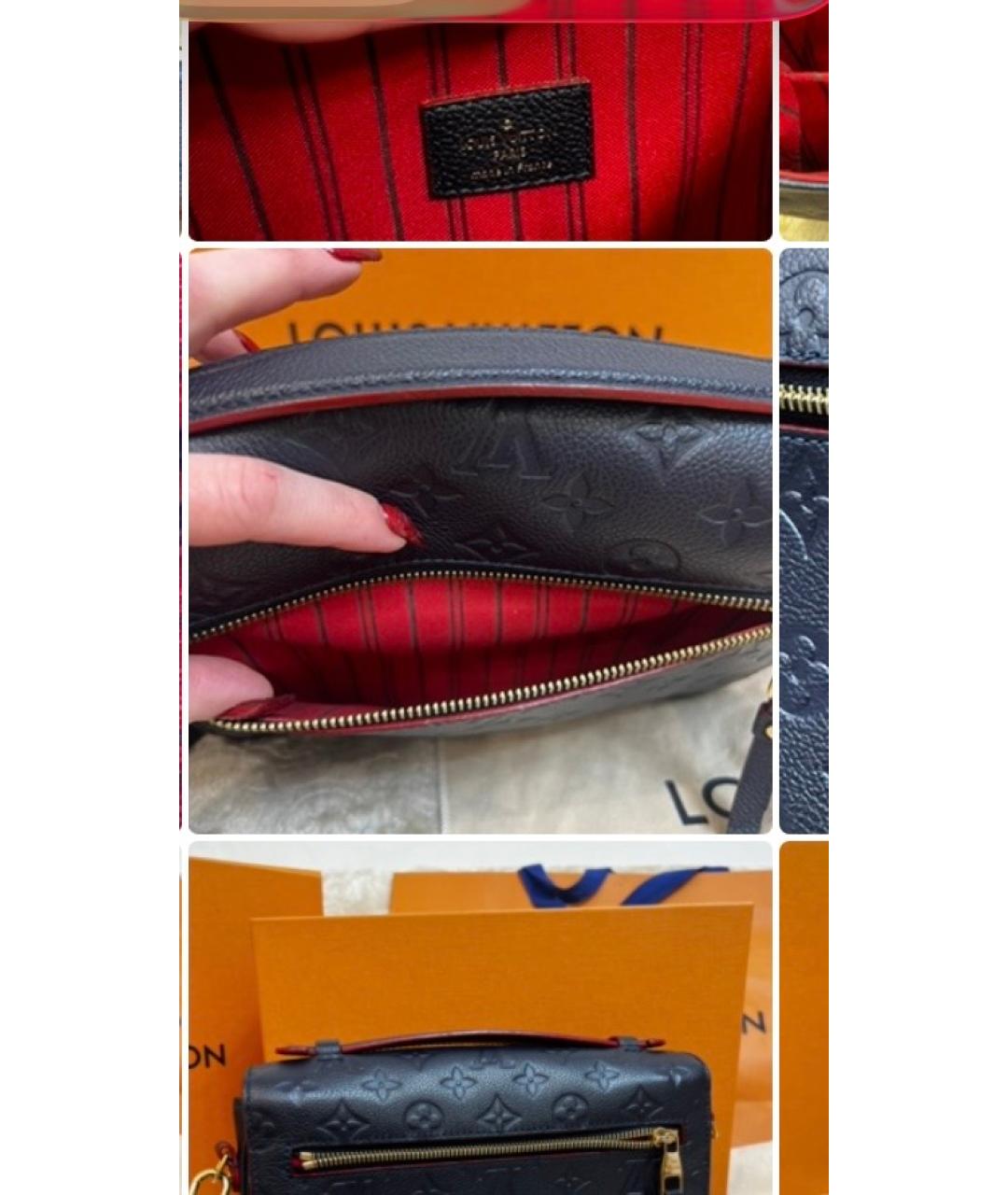 LOUIS VUITTON Синяя кожаная сумка через плечо, фото 4