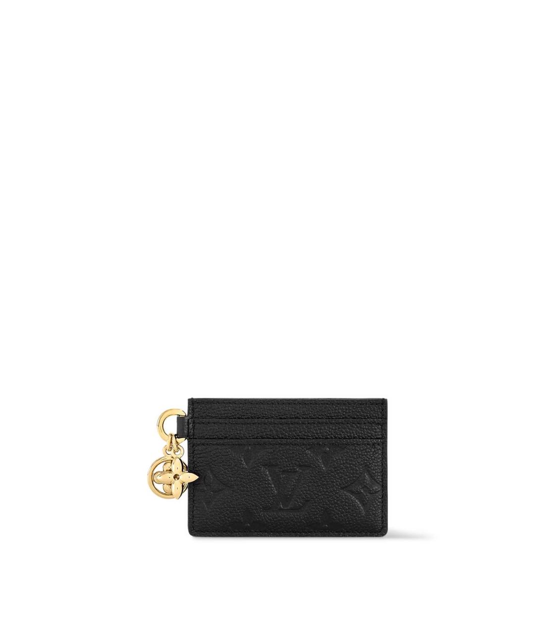 LOUIS VUITTON Черный кожаный кардхолдер, фото 5