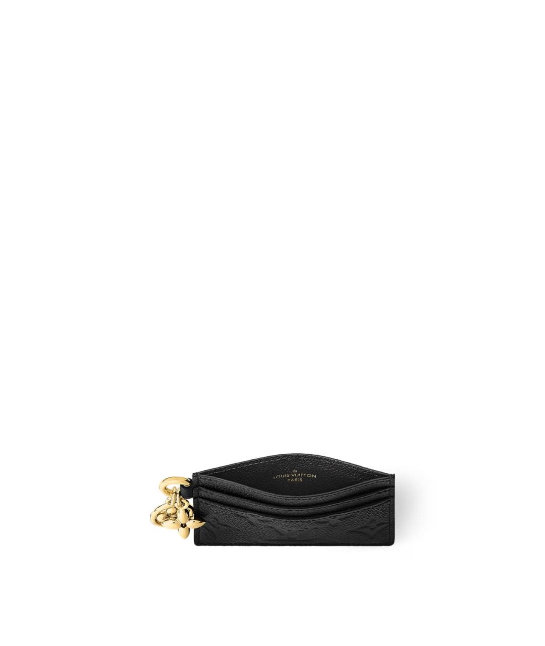 LOUIS VUITTON Черный кожаный кардхолдер, фото 4