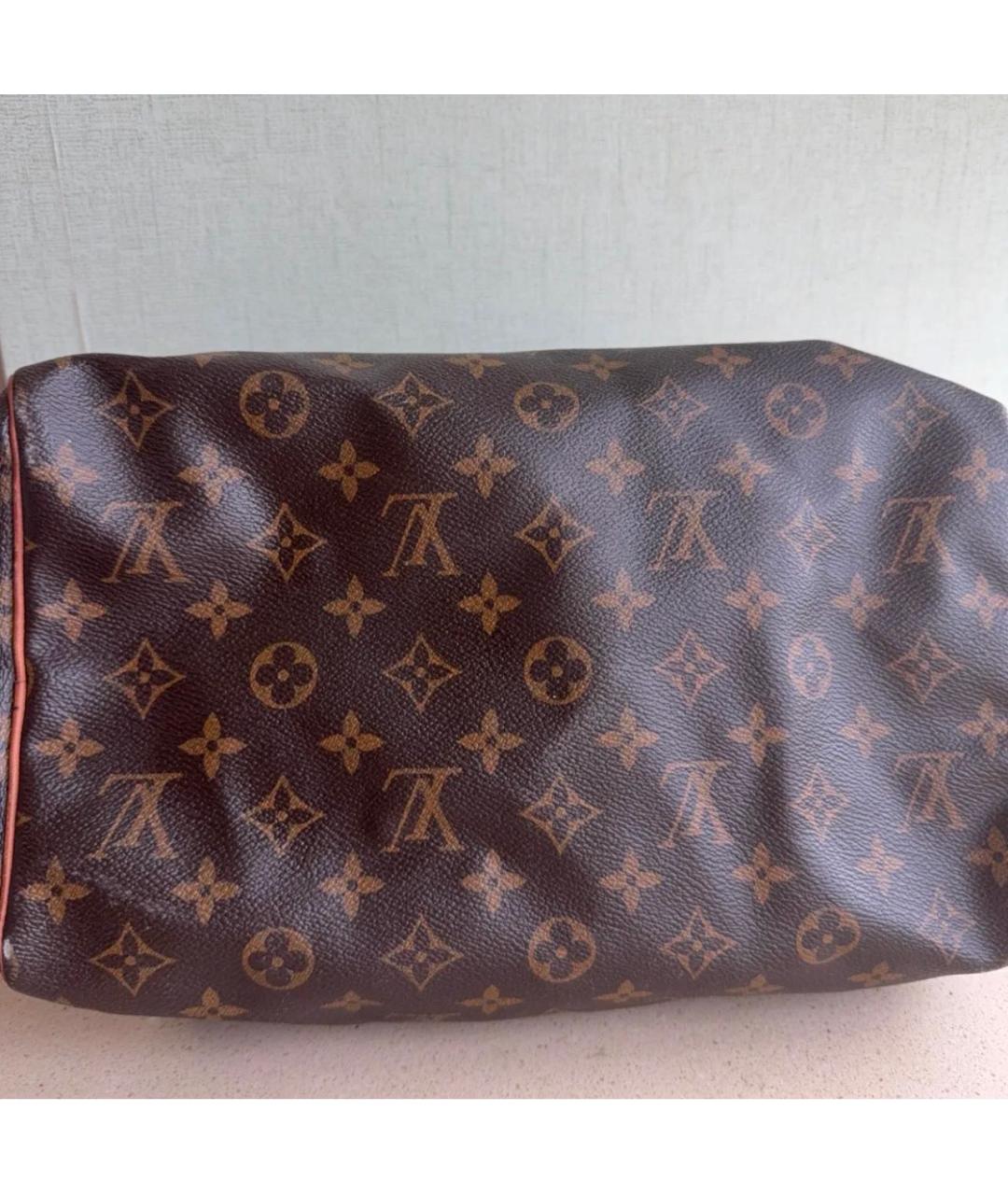 LOUIS VUITTON Коричневая сумка с короткими ручками из канвы, фото 4