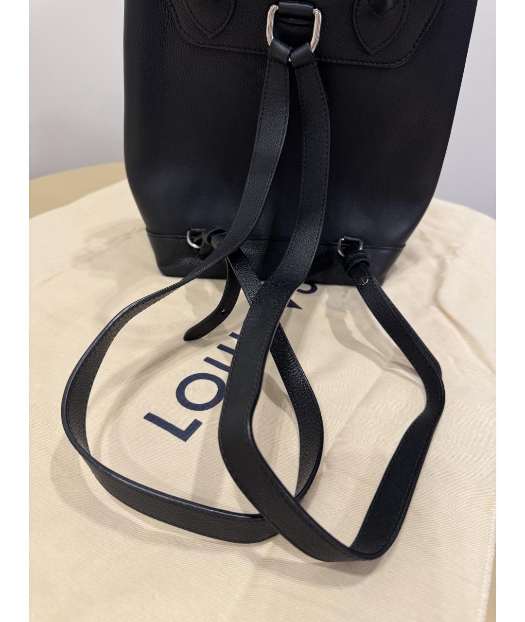 LOUIS VUITTON Черный кожаный рюкзак, фото 8