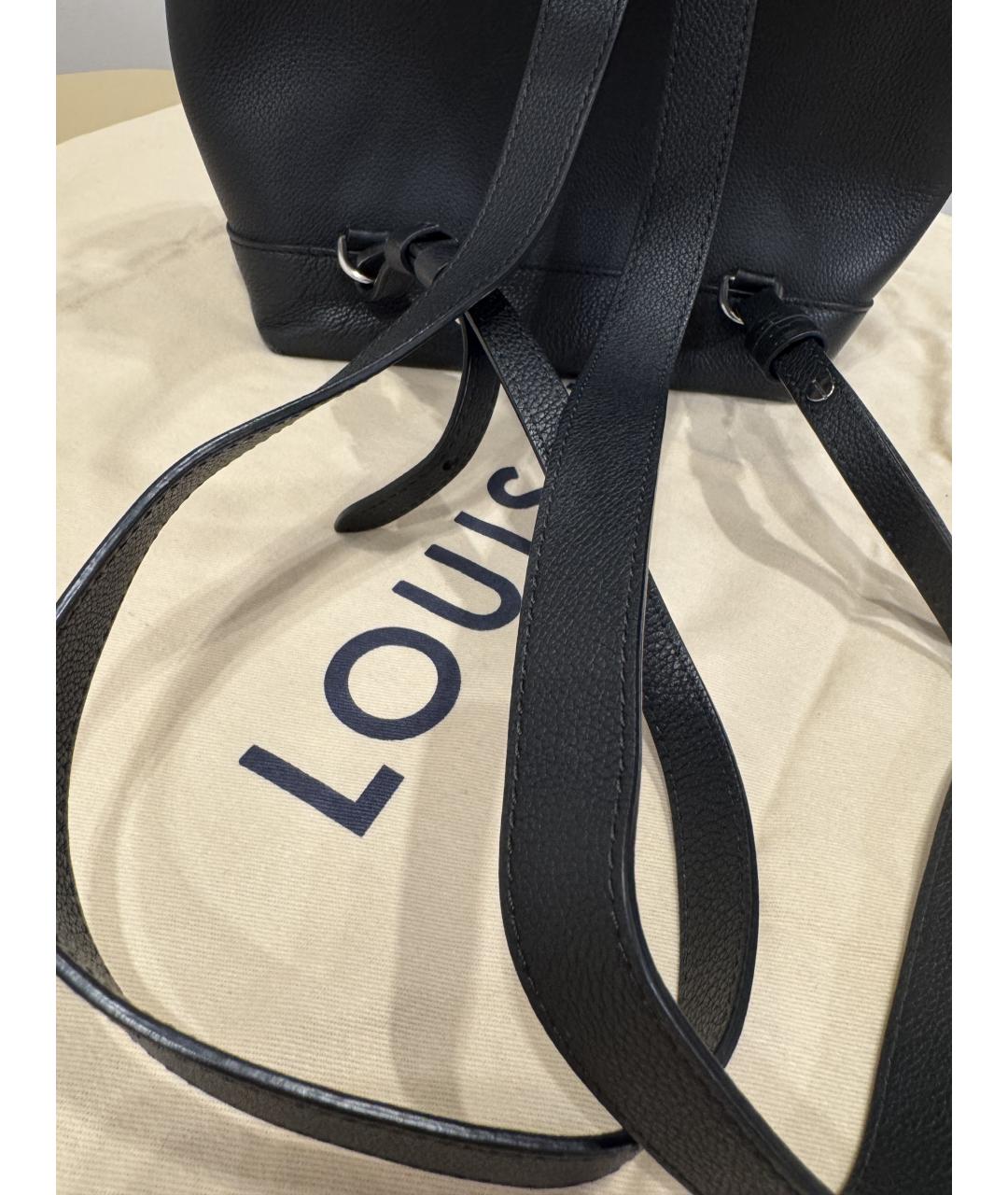 LOUIS VUITTON Черный кожаный рюкзак, фото 9
