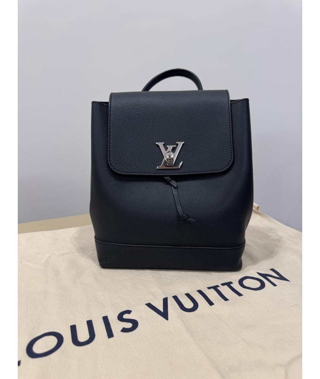 LOUIS VUITTON Черный кожаный рюкзак, фото 10