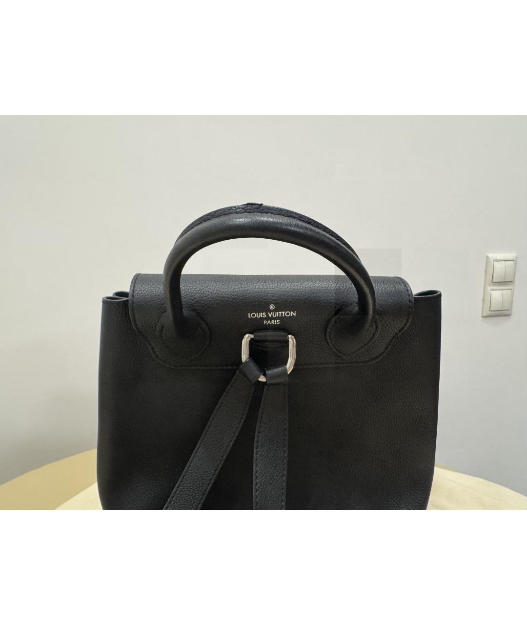 LOUIS VUITTON Черный кожаный рюкзак, фото 6