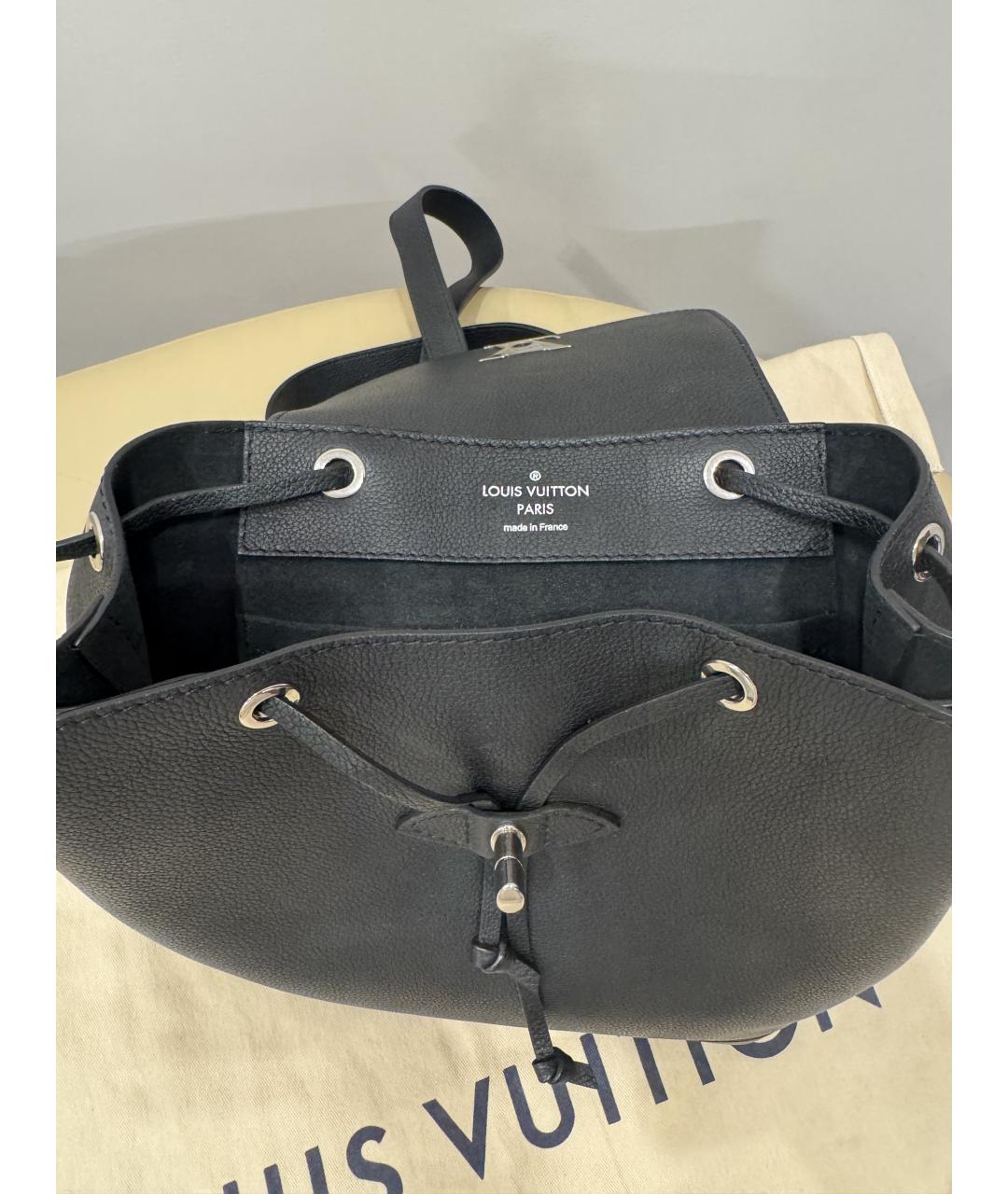 LOUIS VUITTON Черный кожаный рюкзак, фото 2