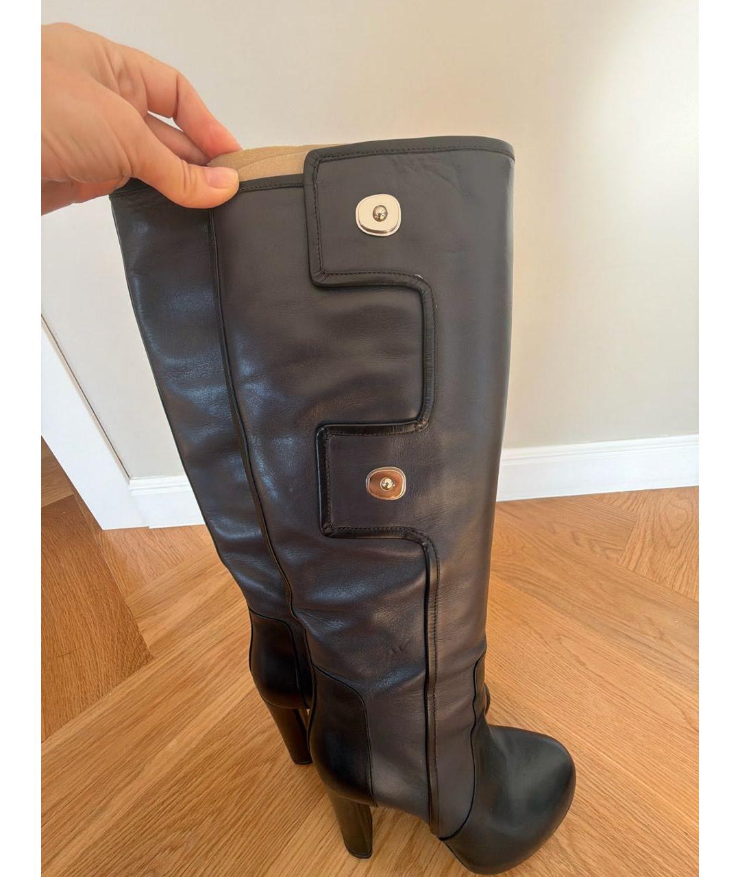 BALENCIAGA Черные кожаные сапоги, фото 5