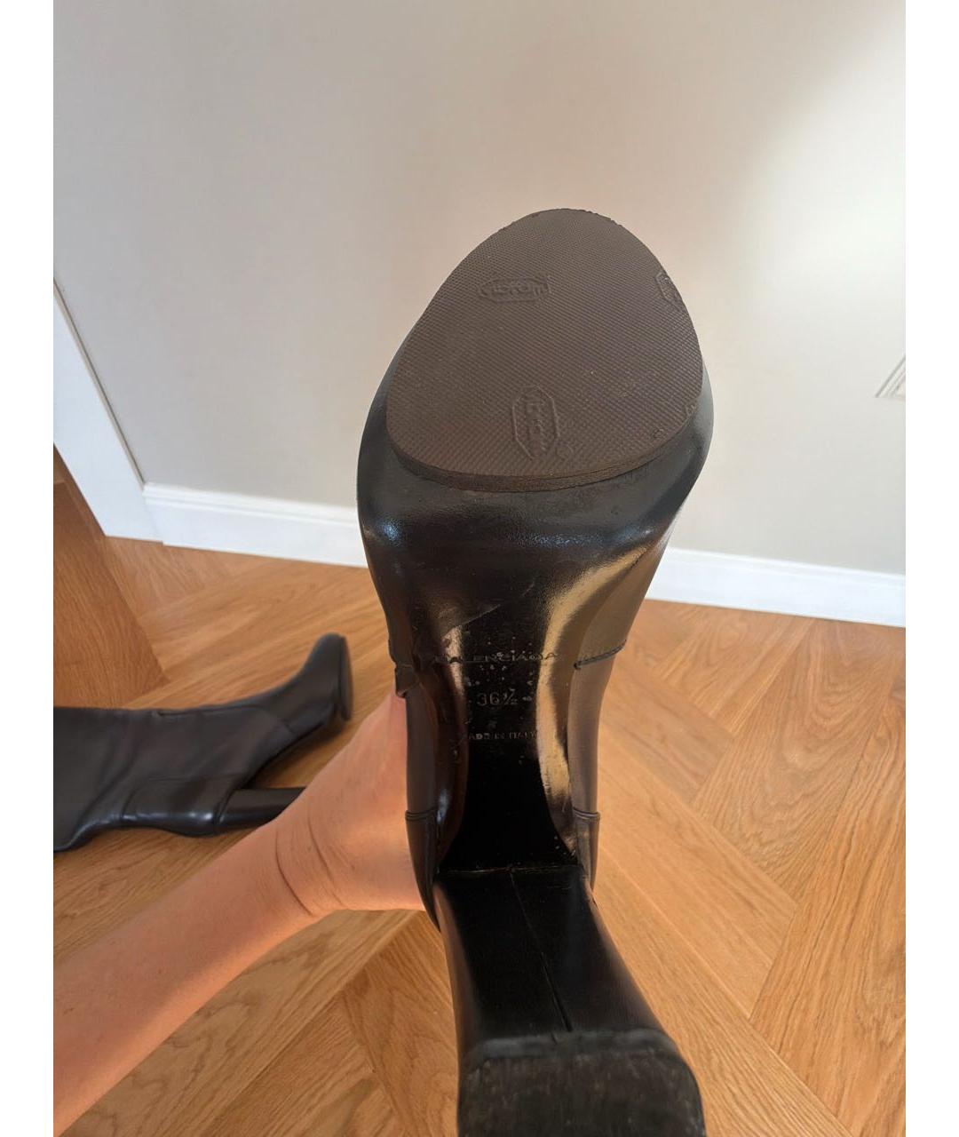 BALENCIAGA Черные кожаные сапоги, фото 6