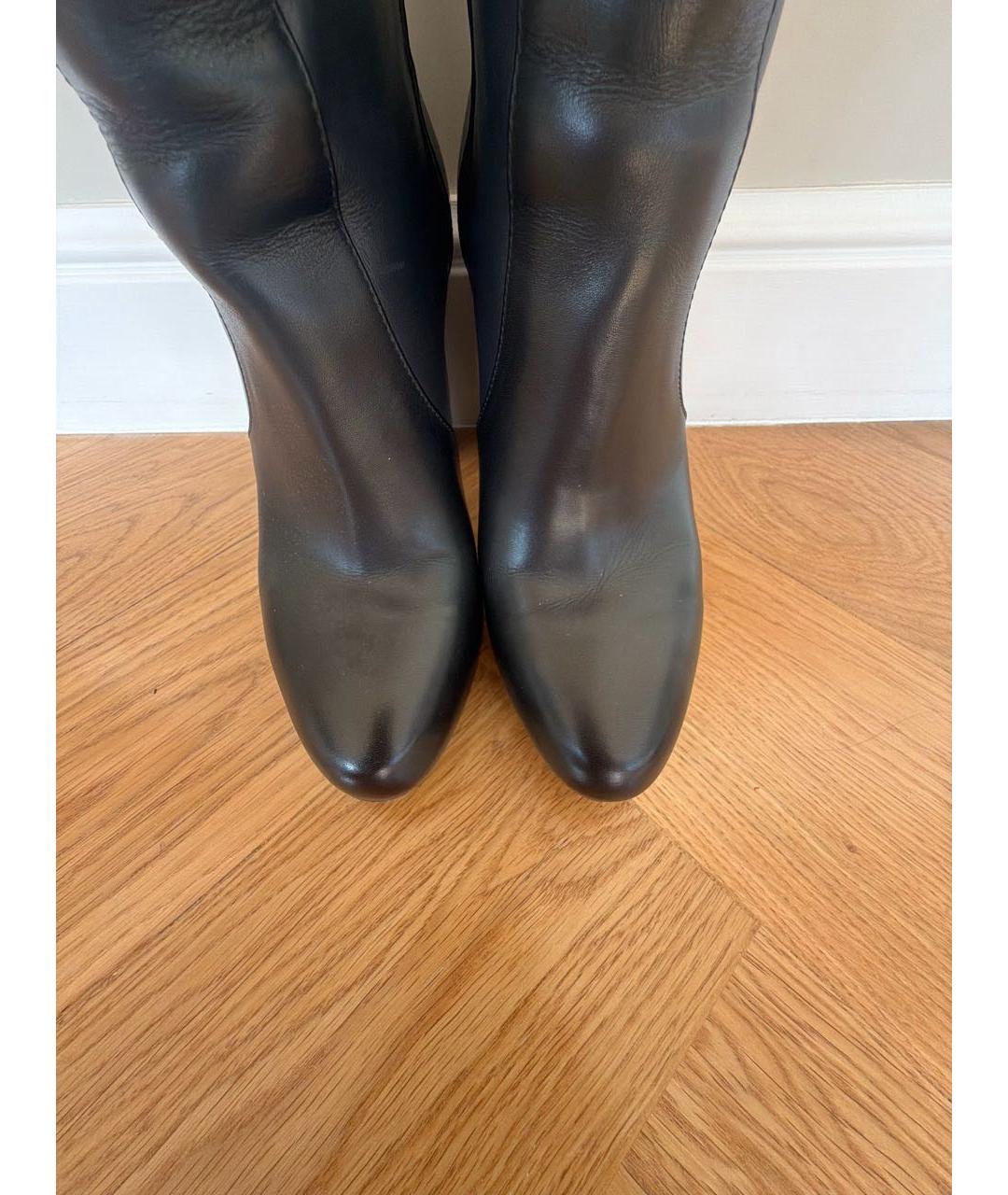 BALENCIAGA Черные кожаные сапоги, фото 3