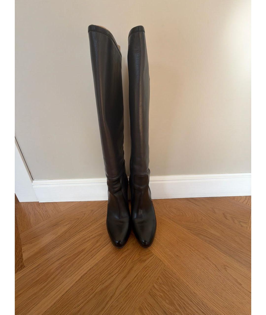 BALENCIAGA Черные кожаные сапоги, фото 2