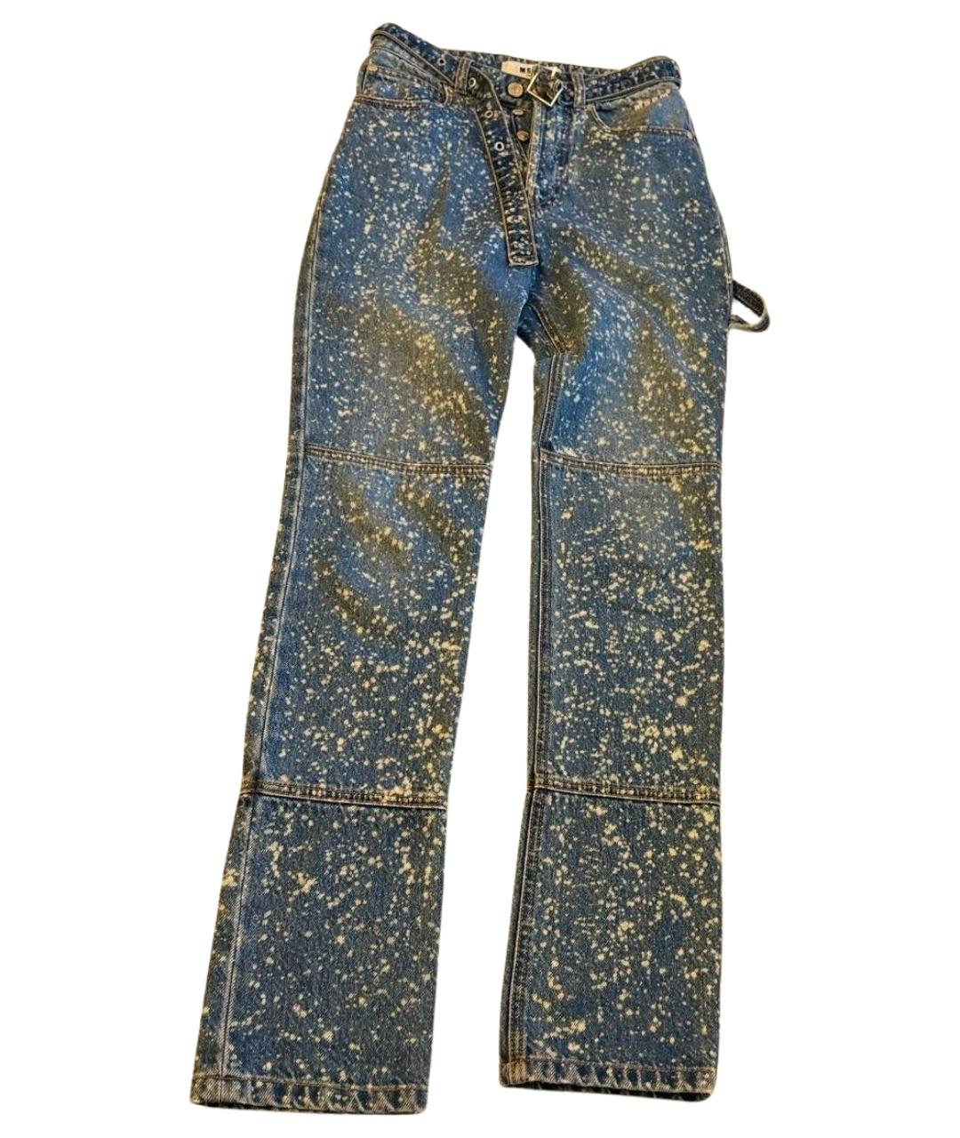 MSGM Синие хлопковые прямые джинсы, фото 1