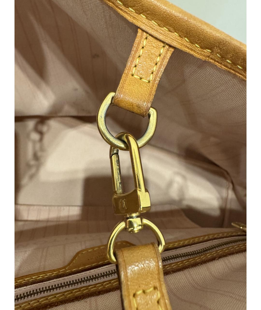 LOUIS VUITTON Бежевая сумка тоут из канвы, фото 7