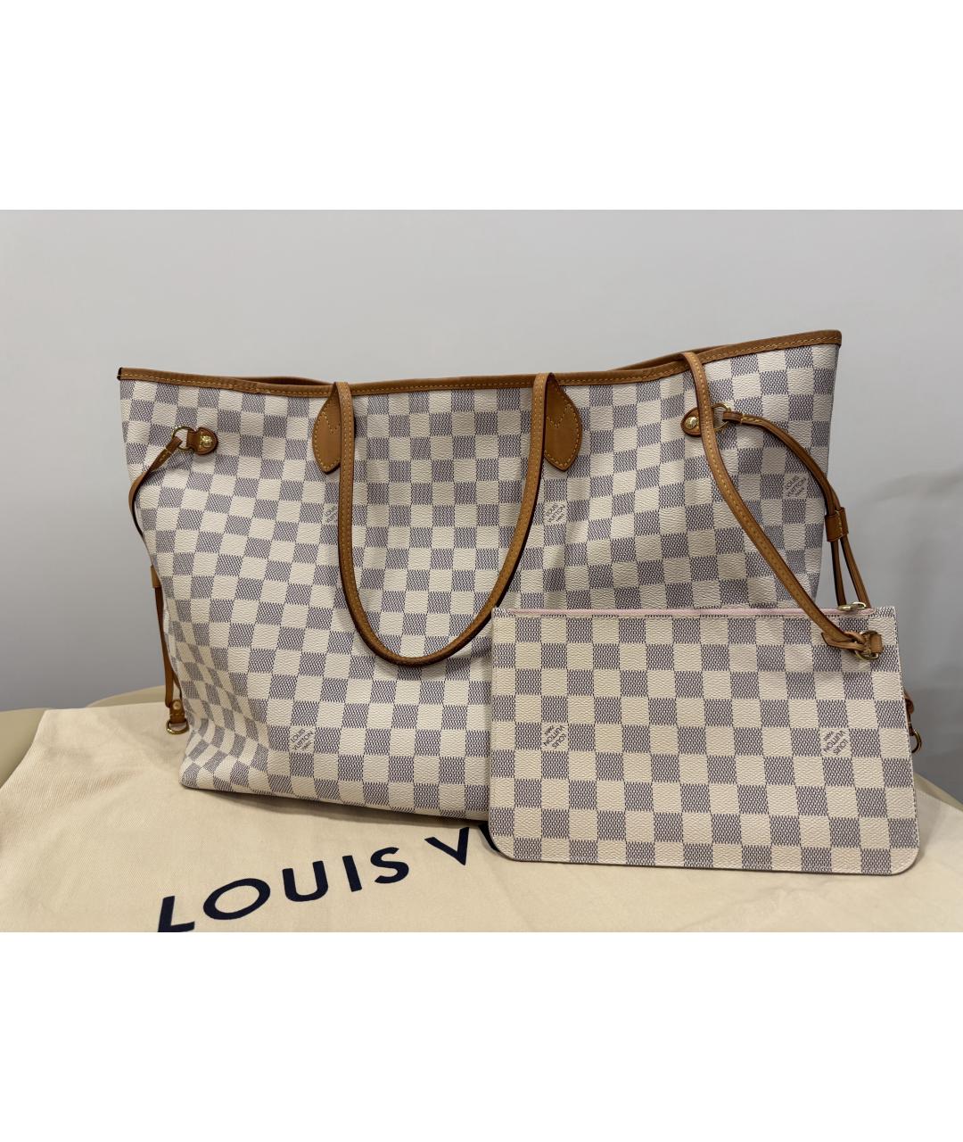 LOUIS VUITTON Бежевая сумка тоут из канвы, фото 8