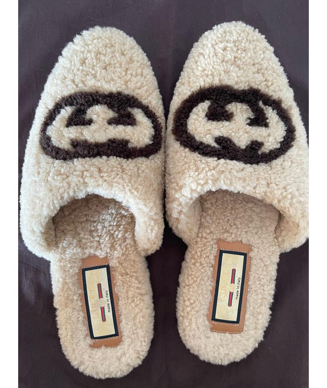 GUCCI Бежевые сабо, фото 2