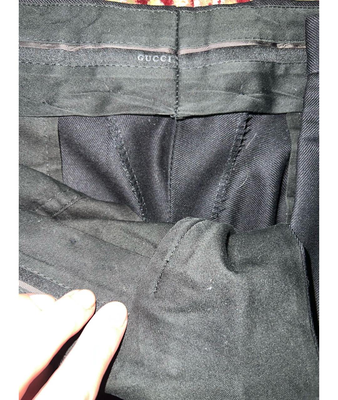 GUCCI Черные классические брюки, фото 3