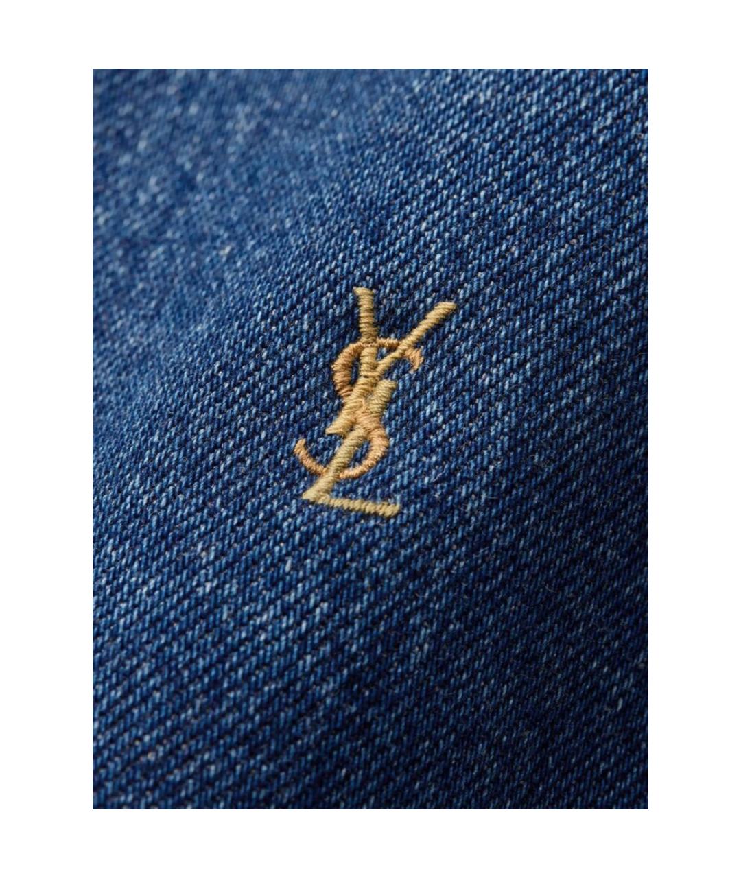SAINT LAURENT Синяя хлопковая рубашка, фото 3