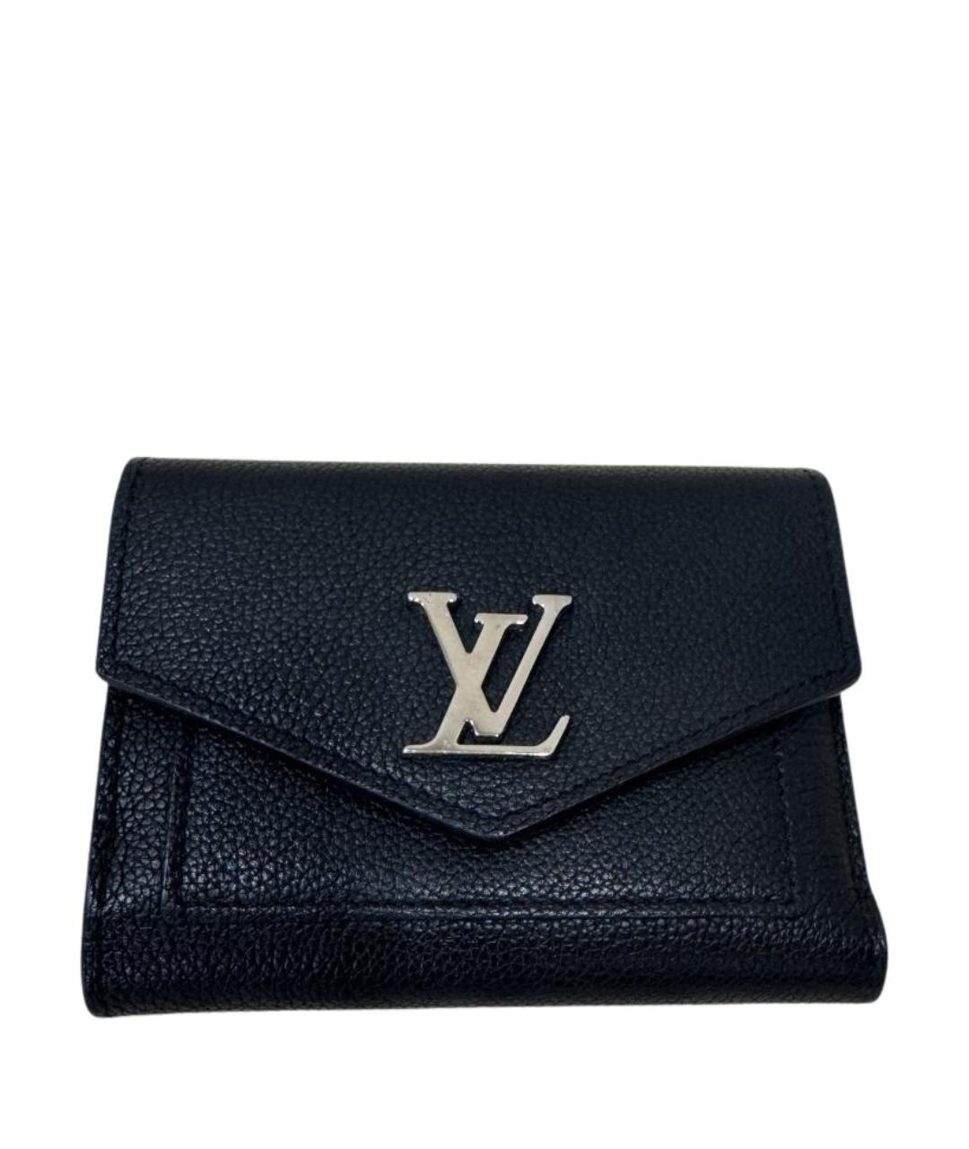 LOUIS VUITTON Черный кожаный кошелек, фото 1