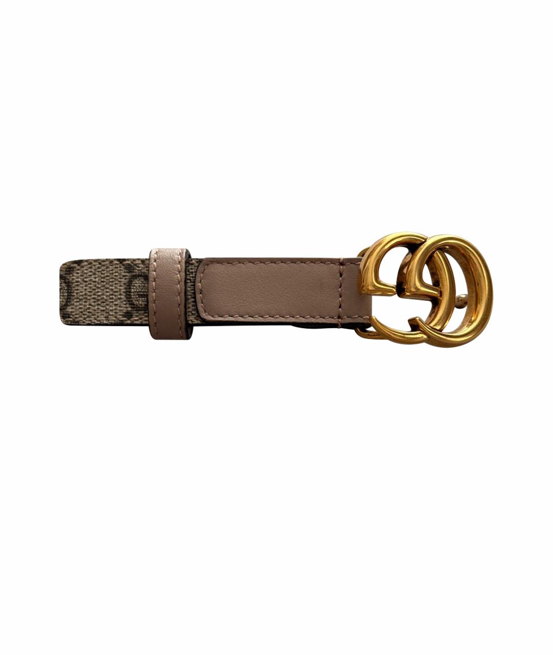 GUCCI Бежевый кожаный ремень, фото 6
