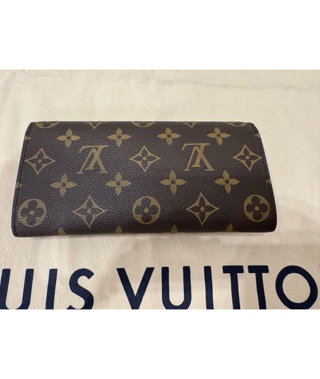 LOUIS VUITTON Коричневый кошелек, фото 3