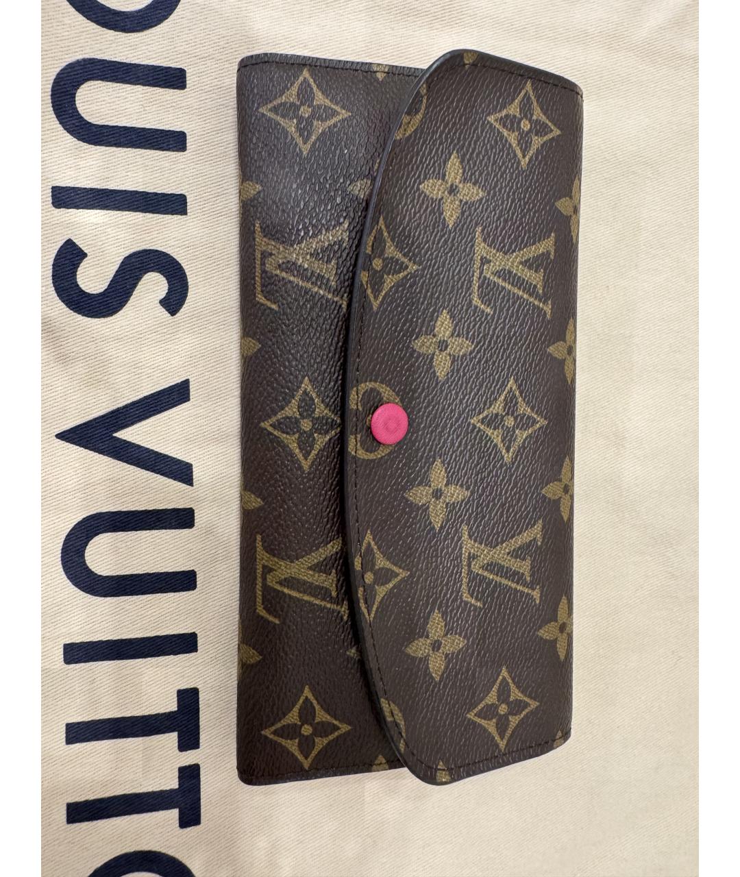 LOUIS VUITTON Коричневый кошелек, фото 5