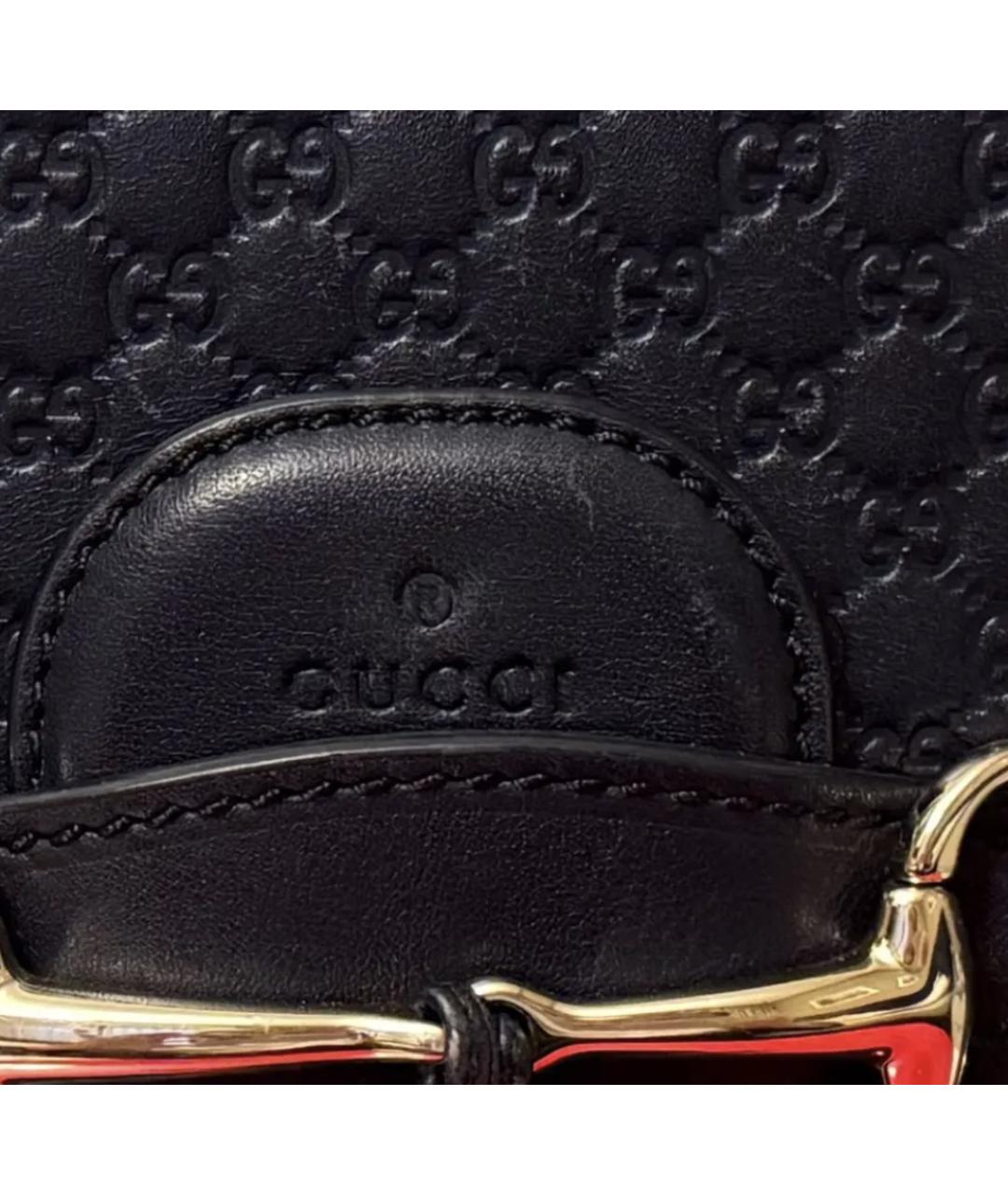 GUCCI Темно-синяя кожаная сумка через плечо, фото 6