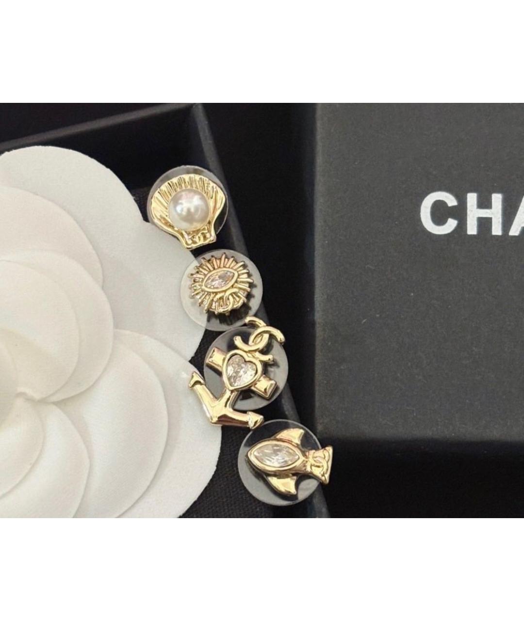 CHANEL Золотые серьги, фото 2