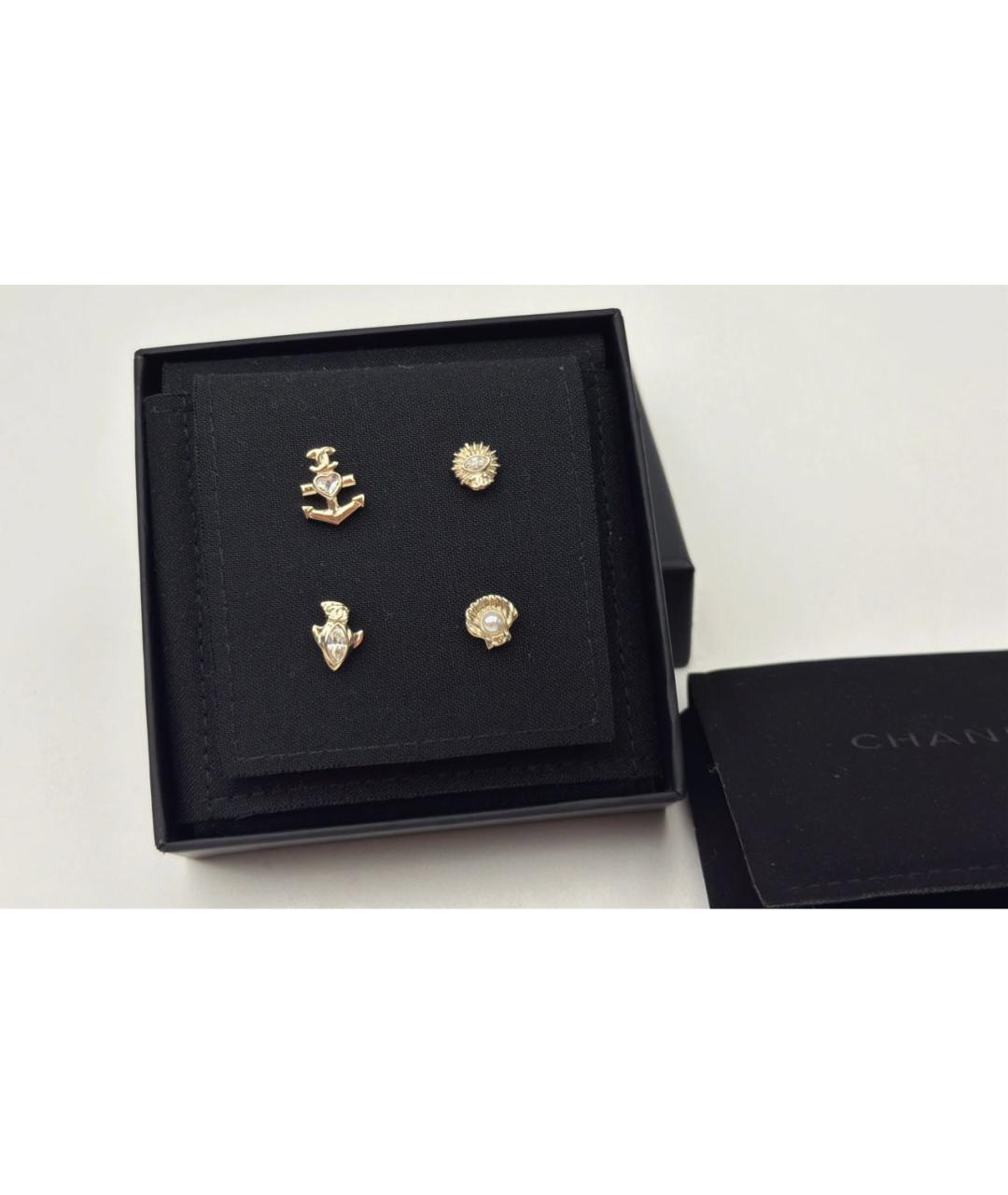 CHANEL Золотые серьги, фото 3