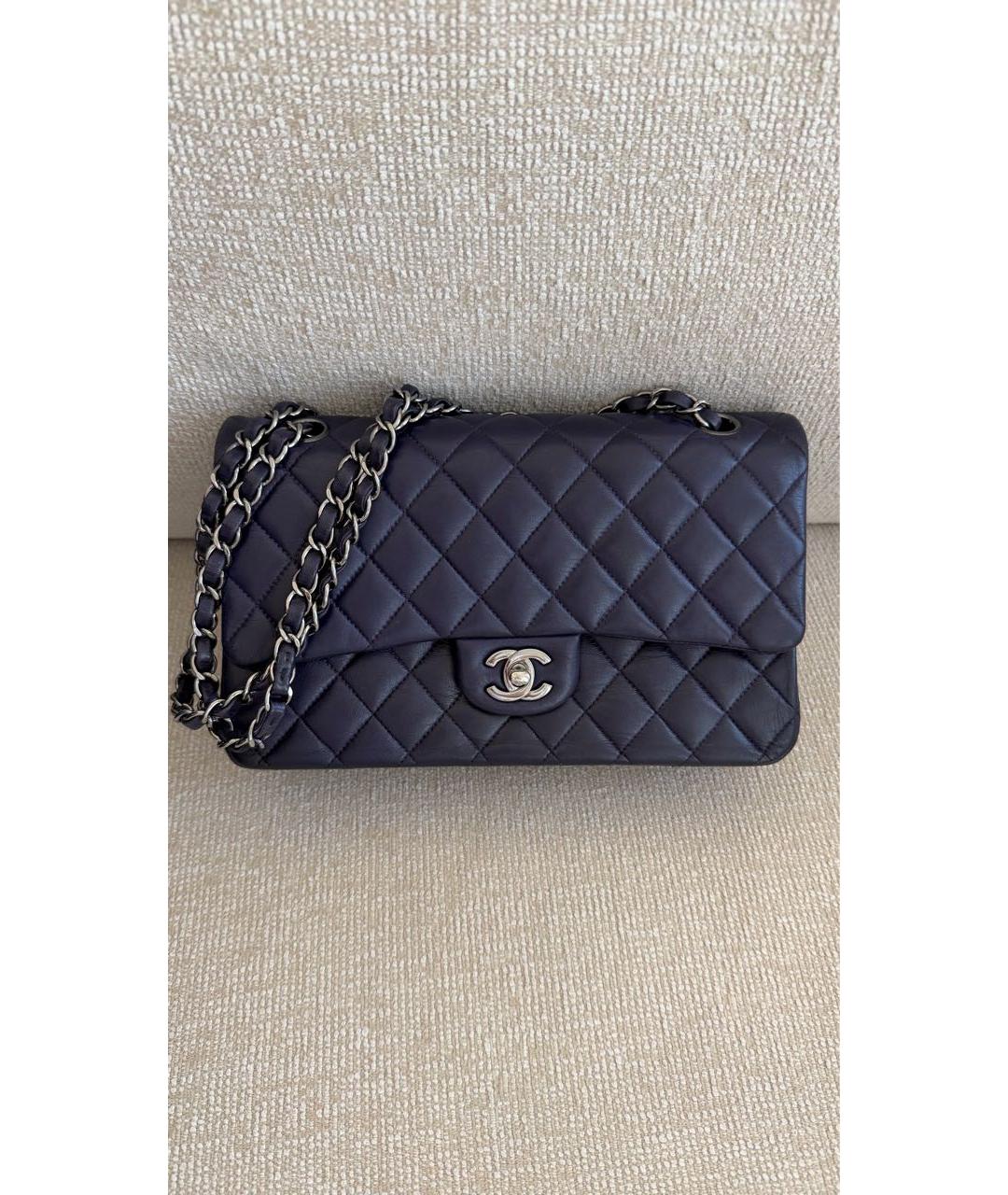CHANEL Фиолетовая кожаная сумка через плечо, фото 5