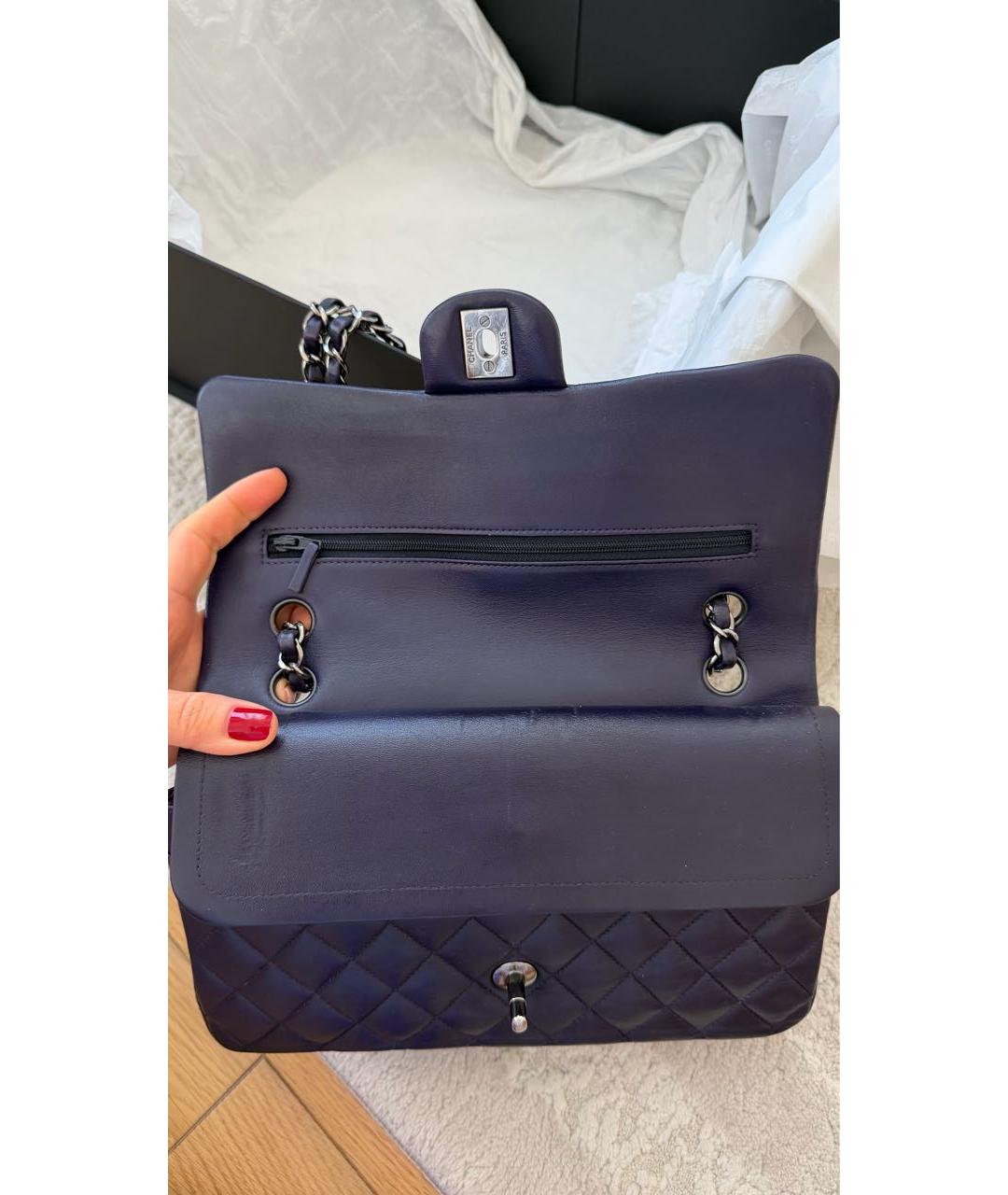 CHANEL Фиолетовая кожаная сумка через плечо, фото 3